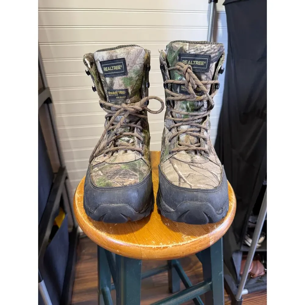 RealTree 3M Thinsulate Waterproof Ultra 400 Grams Hunting Boots Size 8.5